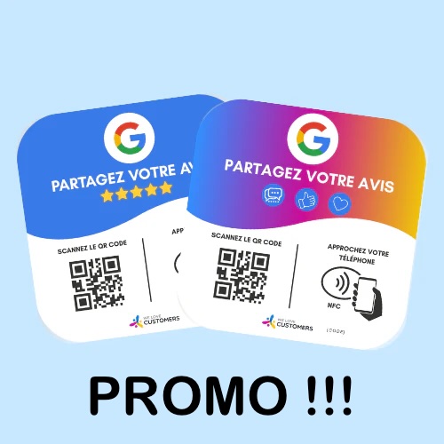 Offre promo Black Friday Plaque Avis Google NFC / QR Code